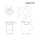 Мойка кухонная Ulgran U-700-344 (Ультра-черный)