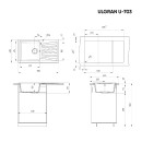 Мойка кухонная Ulgran U-703-328 (Бежевый)