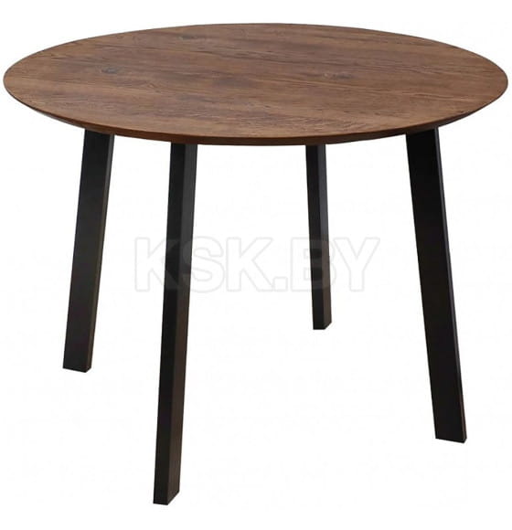 Стол ЭЛЬБРУС, d100*74, дуб мореный/черный (82214) 