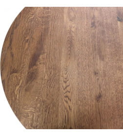 Стол ЭЛЬБРУС, d100*74, дуб мореный/черный