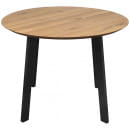 Стол ЭЛЬБРУС, d100*74, дуб натуральный/черный (82213) 