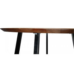 Стол ЭЛЬБРУС, d100*74, дуб натуральный/черный