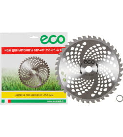 Нож для мотокосы 40 зуб. 255х1.3х25.4 мм ECO, GTP-40T