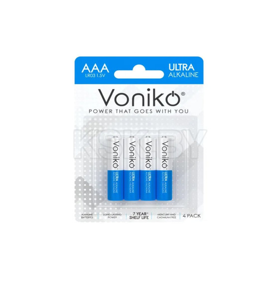 Батарейка AAA LR03 BL-4 1.5V (4шт.) Voniko (LR03-BL4) 