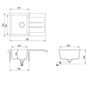 Мойка AquaSanita Tesa SQT 101 710 AW alba (SQT 101 710) 