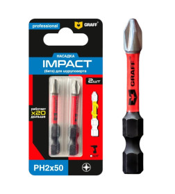 Бита PH 2x 50 мм Impact GRAFF (2шт.)