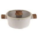 Кастрюля алюминиевая с керамическим покрытием "Ceramic Latte" 3л (24*11 см) со стеклянной крышкой BS11436 (BS11436) 