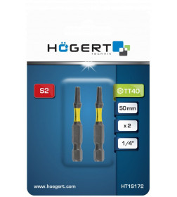 Бита TORX TТ40x50мм ударная HOEGERT (2 шт.)