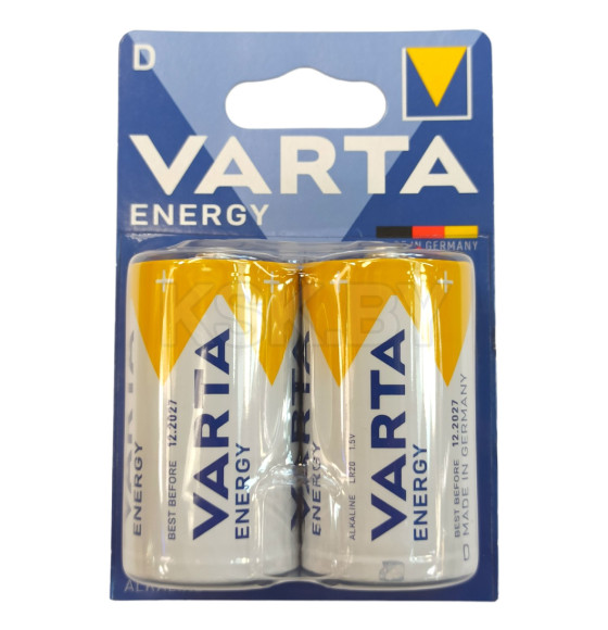 Батарейка LR20 D BL-2 (2шт.) 1.5V Varta Energy (4120229412) 