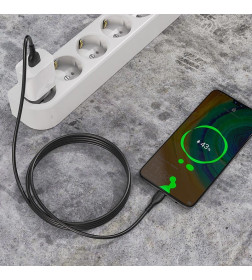 Кабель USB BOROFONE BX51 Triumph USB - Type-C 3A 1м. черный