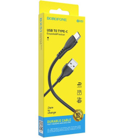 Кабель USB BOROFONE BX51 Triumph USB - Type-C 3A 1м. черный