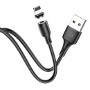 Кабель USB HOCO X52 Sereno USB - Lightning 2А 1м. черный с магнитным выходом (X52 Sereno) 