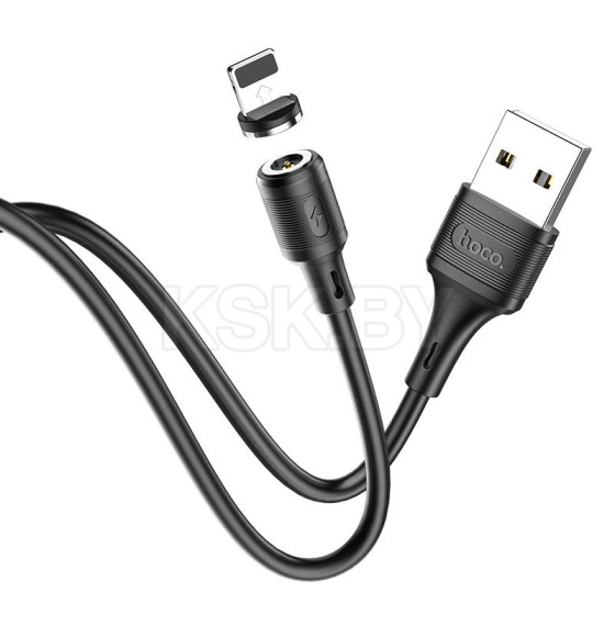 Кабель USB HOCO X52 Sereno USB - Lightning 2А 1м. черный с магнитным выходом (X52 Sereno) 