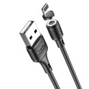 Кабель USB HOCO X52 Sereno USB - Lightning 2А 1м. черный с магнитным выходом (X52 Sereno) 