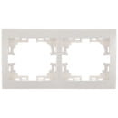 Рамка 2-ая горизонтальная б/вст белый Mira Lezard (701-0200-147) 