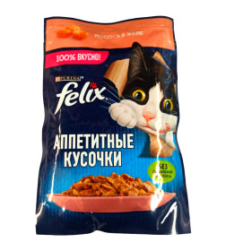 Феликс 75г Конс д/к кусочки в желе лосось