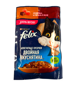 Феликс Двойной Вкус 75г Конс индейка/печень