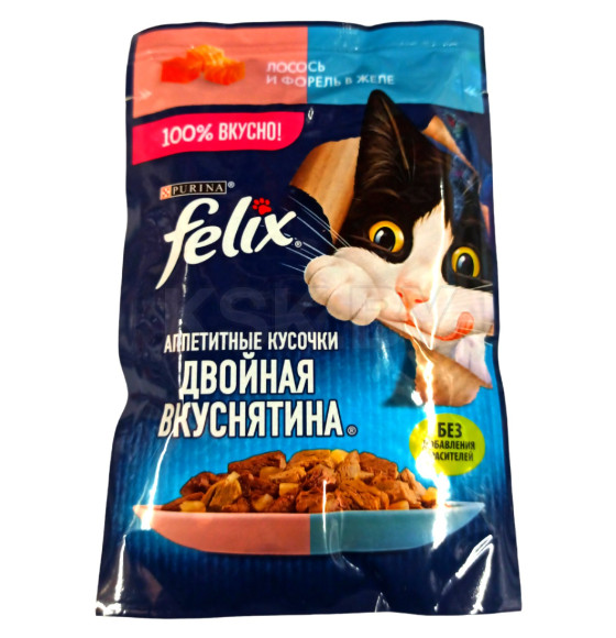 Феликс Двойной Вкус 75г Конс лосось/форель