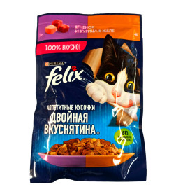 Феликс Двойной Вкус 75г Конс ягненок/курица