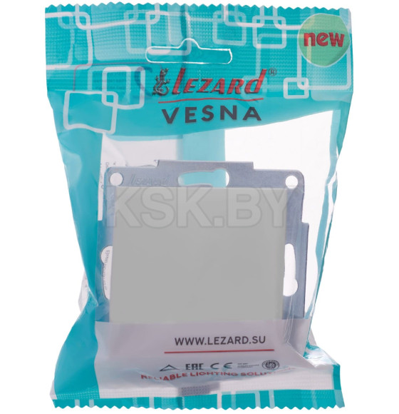 Выключатель белый Vesna Lezard (742-0288-100)