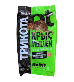 Парафиновые брикеты от крыс и мышей ТриКота Rubit, 350г