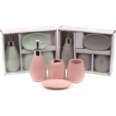 Набор для ванны керамический 4 предмета (дозатор для жидкого мыла, мыльница, стакан,  подставка для зубных щеток) C80651740 (C80651740) 