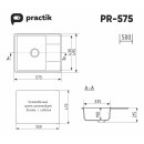 Мойка кухонная Practik PR-M 575-004 (черный оникс)