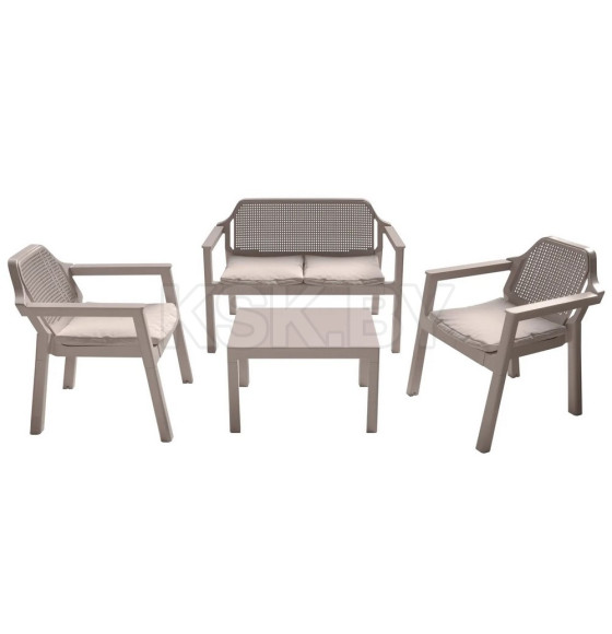 Набор мебели EASY COMFORT (диван, 2 кресла, стол), капучино (Р6037КАП) 