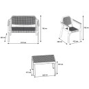 Набор мебели EASY COMFORT (диван, 2 кресла, стол), капучино (Р6037КАП) 