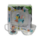 Набор для завтрака стеклянный детский "Принцессы" 3 предмета 18с2048 ДЗ Принцессы (18с2048 ДЗ Принцессы) 