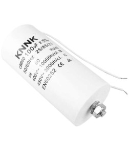 Конденсатор пусковой LXKONN027, переменного тока 100uF/450V AC с прводом KNNK