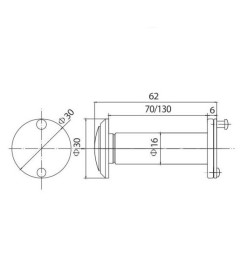 Глазок дверной Inerta MY001-70/130 Black