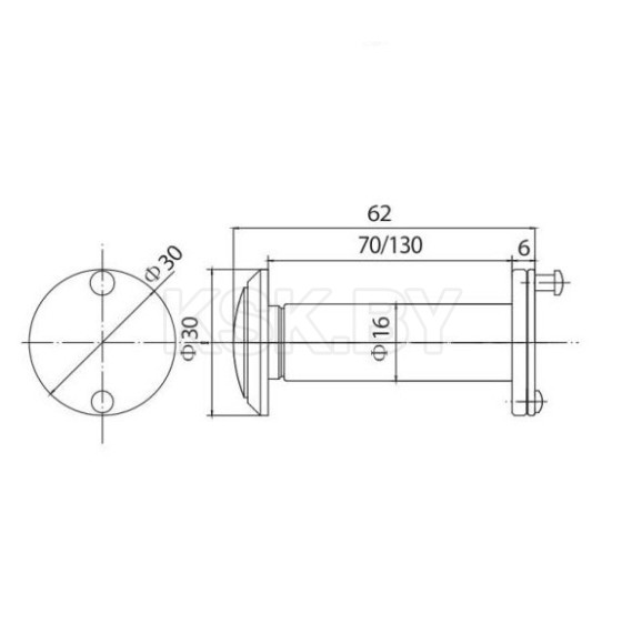 Глазок дверной Inerta MY001-70/130 Black (ELC0001162599) 