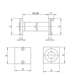 Глазок дверной Inerta MY003-70/130 SN матовый хром