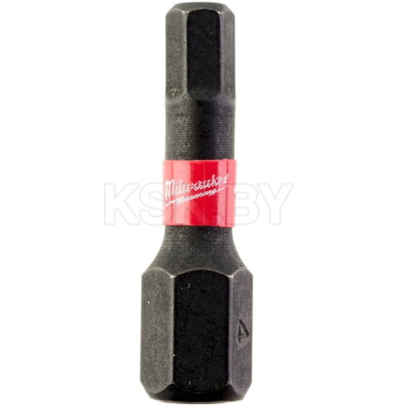 Бита HEX 4х25мм ударная Milwaukee Shockwave (2 шт.) (4932430895) 