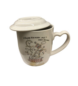 Кружка MUG-457, 450мл с ложкой и крышкой