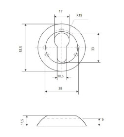 Накладка на цилиндр Code Deco DP-C-14-GRF