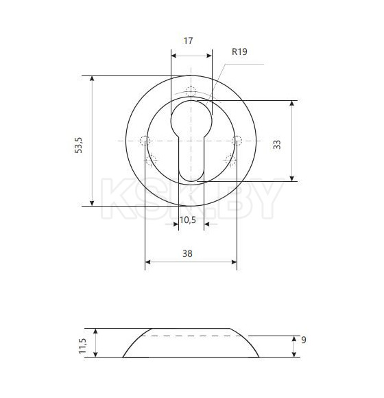 Накладка на цилиндр Code Deco DP-C-14-GRF