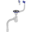 Сифон для кухни 3 1/2"х40 с мет.реш. с прямоуг/кругл. переливом с г.т. 40х40/50 B0178-20-MR (B0178-20-MR) 