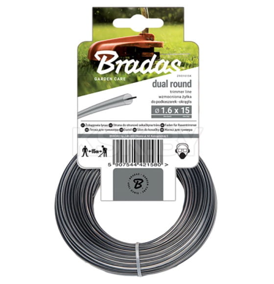 Леска двухкомпонентная BRADAS 1,6мм/15м ZRO1615K (ZRO1615K) 