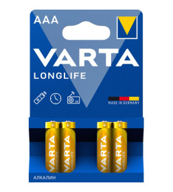 Батарейка AAA R03 BL-4 (упак. 4шт.) 1.5V Varta longlife