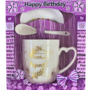 Набор подарочный (чашка, блюдце, ложка)  из фарфора DomiNado 97-488 (97-488) 