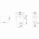 Выключатель клавишный 12V 35А (4с) ON-OFF  с красной подсветкой  (ASW-17D) (36-4440) 