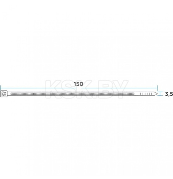 Хомут многоразовый 4.0х150 мм белый (100 шт.) СКМ-150 REXANT 07-0159 (07-0159) 