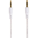 Аудио кабель AUX 3.5 мм гелевый 1M белый REXANT (18-4083) 