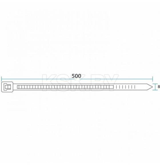 Хомут nylon 8.0х500 мм белый (100 шт.) REXANT 07-0502 (07-0502) 