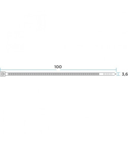 Стяжка нейлоновая 100х3,6 мм белая (упак. 100 шт.) Rexant 07-0100-4