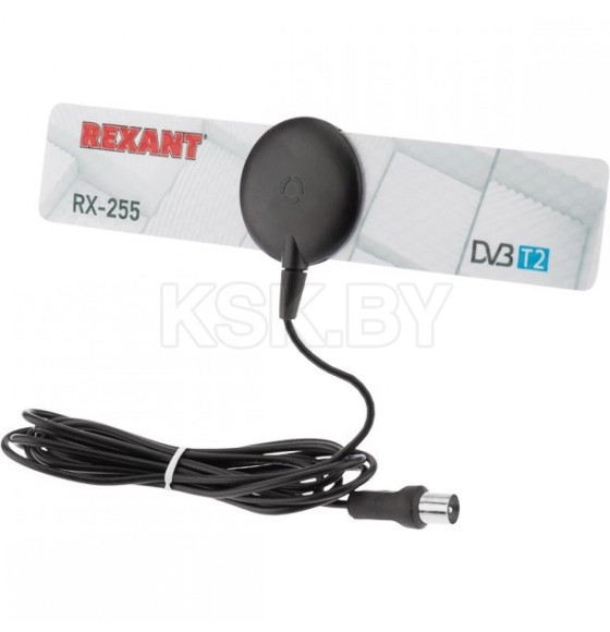 Антенна ТВ комнатная для цифрового телевидения DVB-T2 на присоске RX-255 REXANT 34-0255 (34-0255) 
