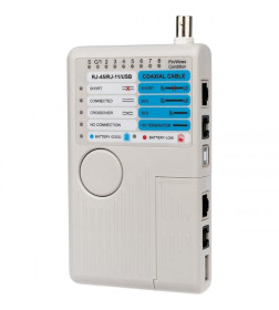 Тестер кабеля универсальный RJ-45/RJ-11/RJ-12/USB/BNC (HT-2468B) REXANT 12-1003