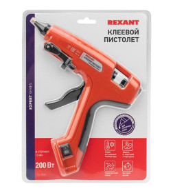 Пистолет клеевой REXANT 12-1533 (200 Вт, Ø11 мм, «ЭКСПЕРТ»)